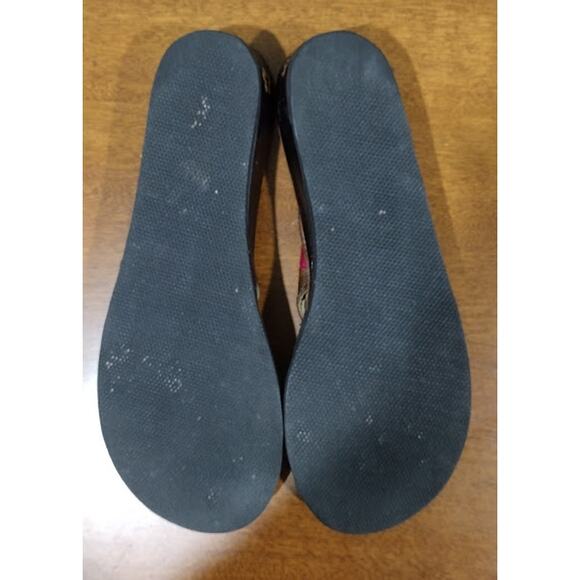 Hand Tooled Leather Thong Sandals, Brown Multi, Size 8 - Picture 5 of 5